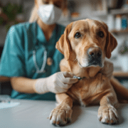 Christian-Willmann-Versicherungsmakler-Mannheim_A_close-up_of_a_veterinarians_hands_gently_holding_a_dog Beitragsanpassung in der Tierkrankenversicherung